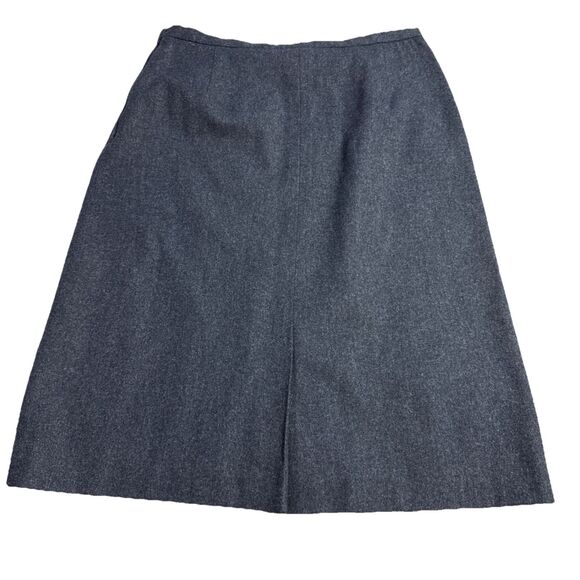Pendleton Skirt  Charcoal Pencil Virgin Wool Knee Length Lined Career Vintage - Picture 3 of 9
